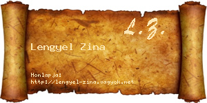 Lengyel Zina névjegykártya